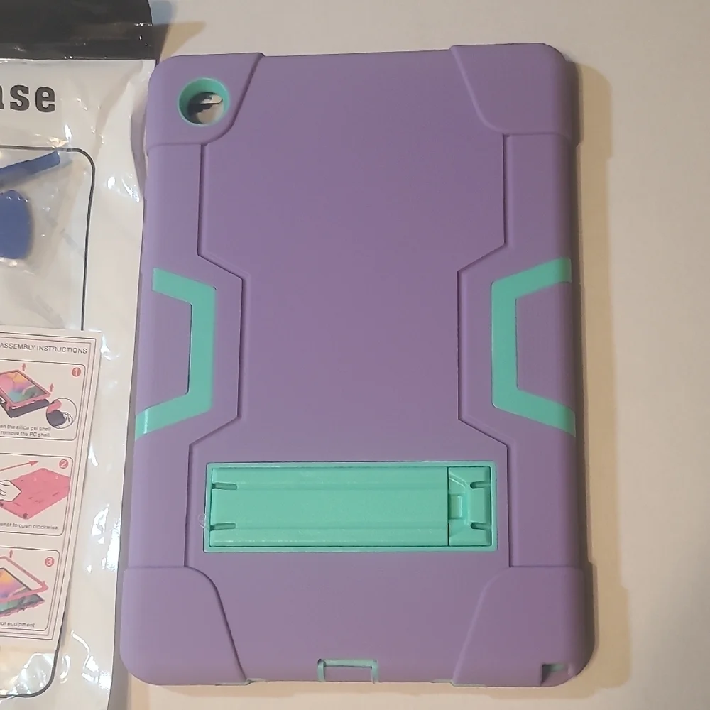 Purple and Teal For Samsung A8 10.5 Tablet Case With Kickstand NWOT
